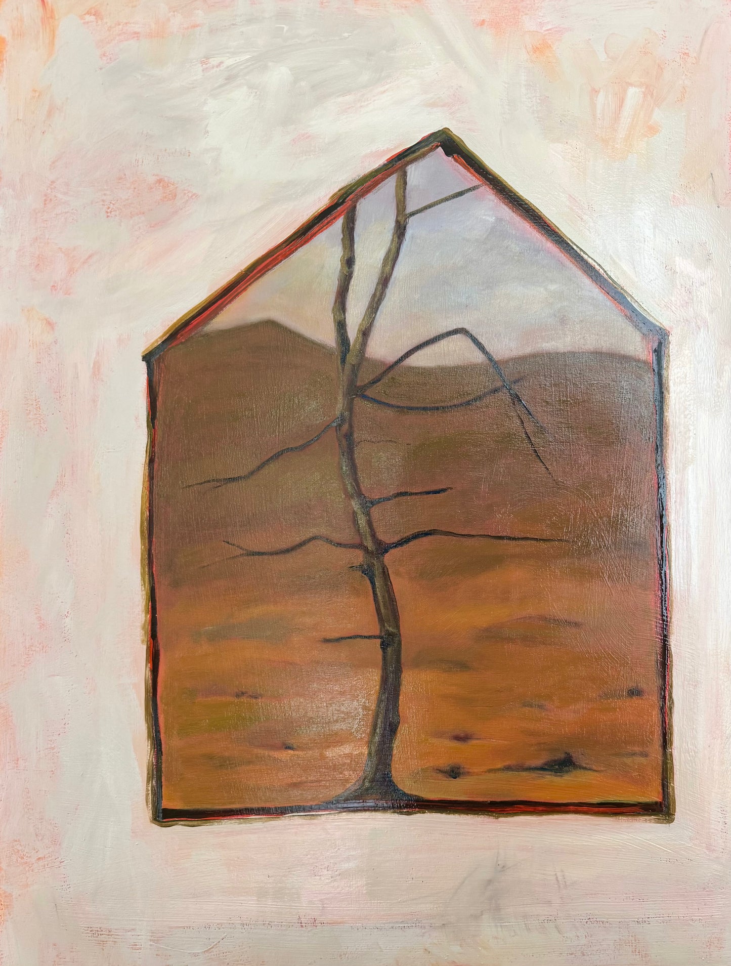 Tree History 1, Oil on Paper, 22" x 30"