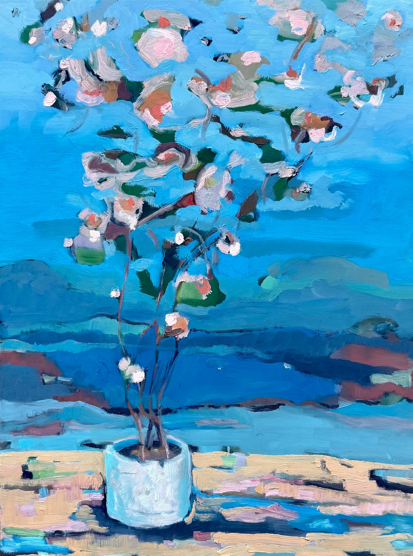 Deep Blue, Oil on Cradled Board, 12x16"