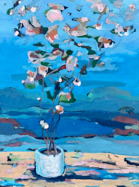 Deep Blue, Oil on Cradled Board, 12x16"